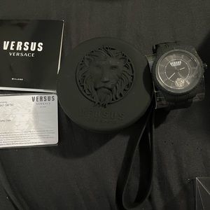 Black versus Versace watch